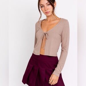 Long sleeve ribbed top